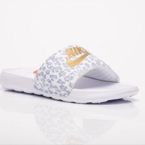 nike leopard slide sandals